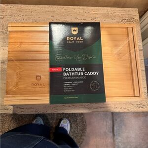 Royal Craft Wood Foldable Bathtub Caddy